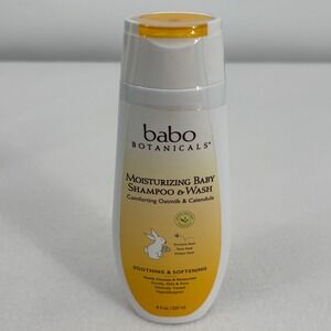 Babo Botanicals Moisturizing Baby Shampoo Wash Oatmilk Calendula 8oz Soothing
